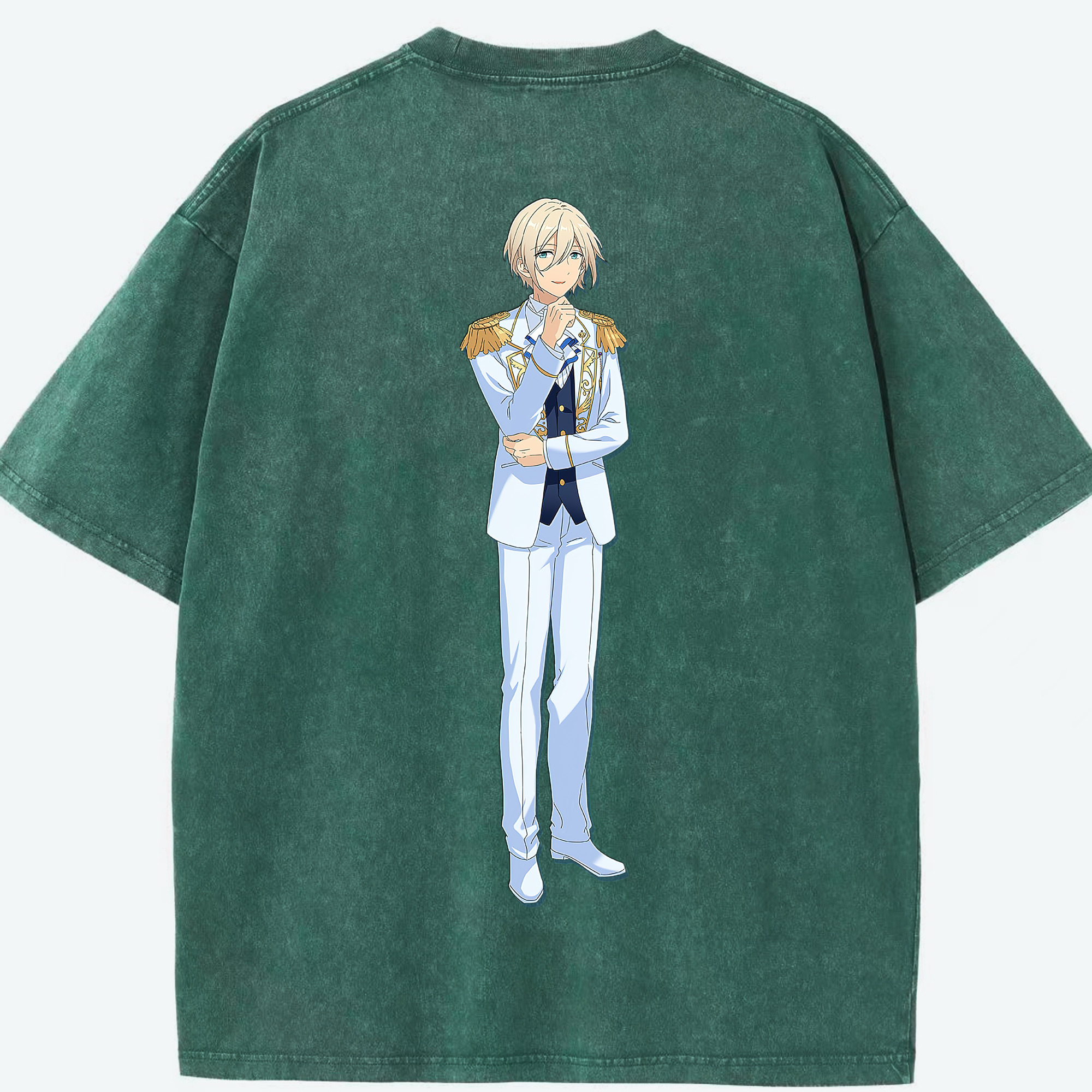 （画像用） あんさんぶるスターズ! Ensemble Stars 綿100% ヴィンテージ風 半袖Tシャツ（背面プリント）